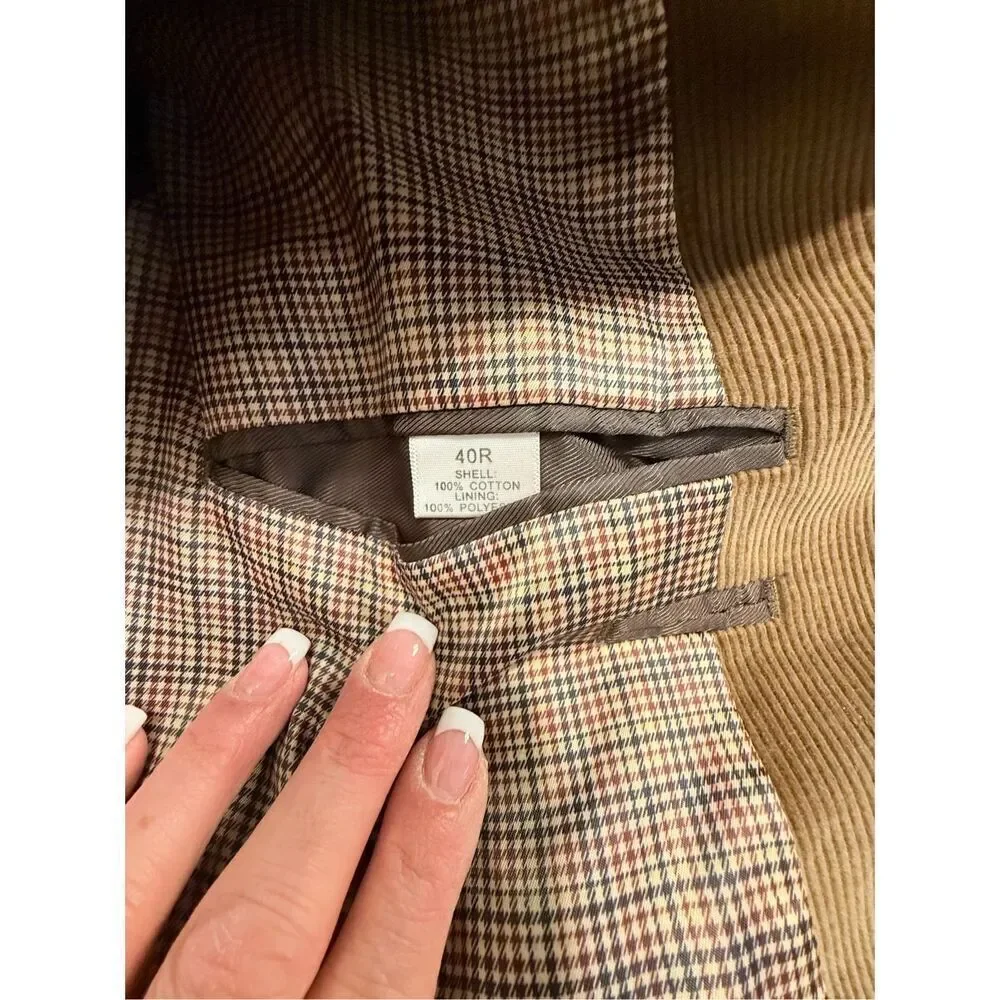 Saddlebred Men’s Tan Corduroy 2-Button Sport Coat Sz. 40 R